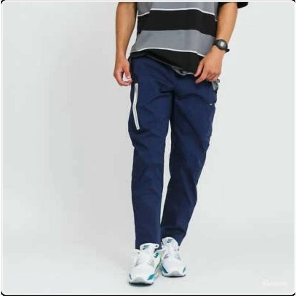 Nike Utility Pants Mens 32 Medium Sportswear Style Essentials Cargo Pants Blue